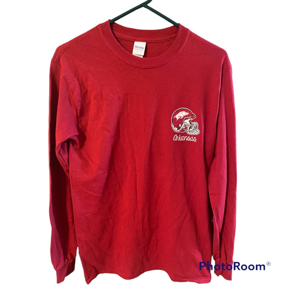 Arkansas razorback Helmet Red Long Sleeve